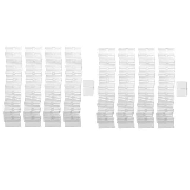 Porta Etichette Per Gancio Europeo EPOS – 100 Pezzi In Plastica Trasparente, 25x38 Mm, Adatto Per Pegboard E Slatwall Con Filo Fino A 4,8 Mm, Per Negozi E Supermercati