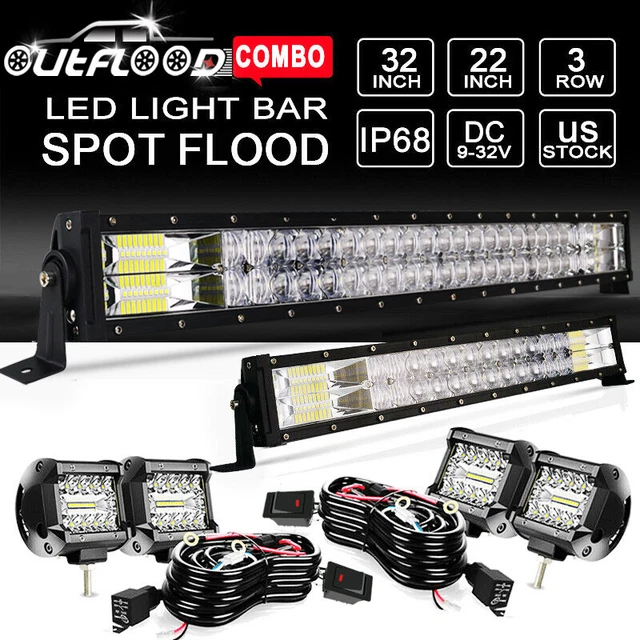 For Ford F150 Pickup Hidden 30" LED Grille Lights + 22" Bumper Lights Combo Kit