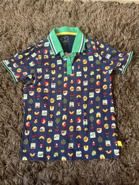 Little Bird Boys Girls Unisex Rainbow Polo T-Shirt Top 5-6 Years