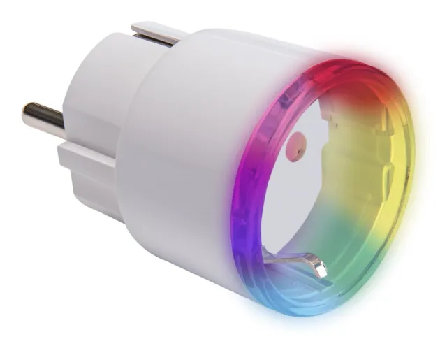 Shelly Plus Plug S, Bluetooth WLAN Steckdose mit Messfunktion und RGB-LED weiß