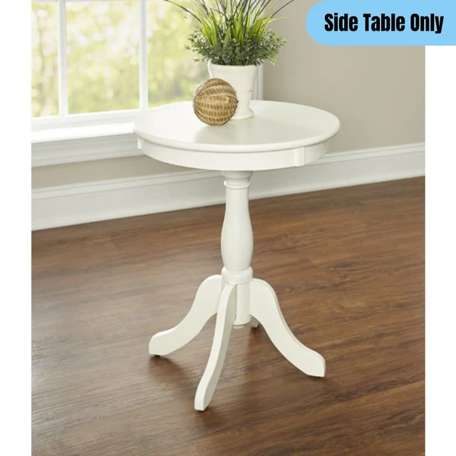 WOODEN ROUND SIDE Table Classic Pedestal Base Lamp Stand Display