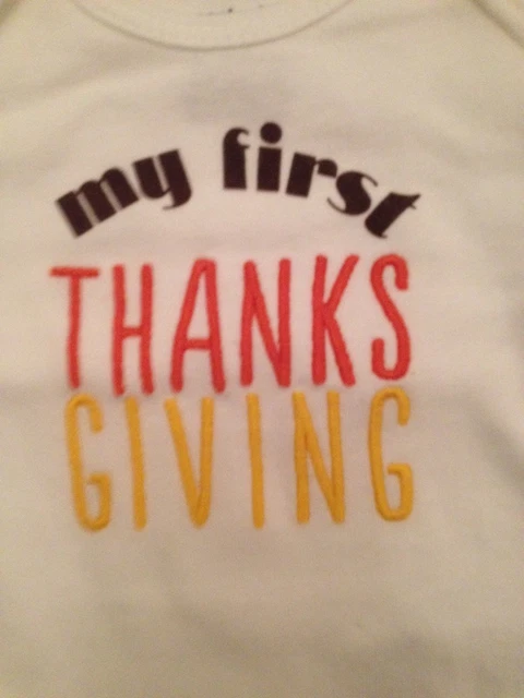 Carters Baby Boy Girl Bodysuit Bib Set Size Newborn 3 Months First Thanksgiving 2
