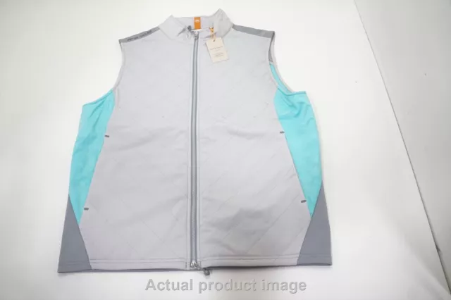 Peter Millar Fuse Elite Hybrid Vest Mens Medium GREY/GALE GREY 774A 01022145