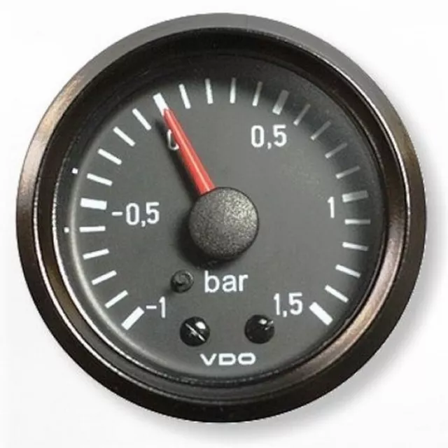 VDO Cockpit International Pressure gauge -1 tot 1.5Bar 52mm 12 Volt 2 Watt