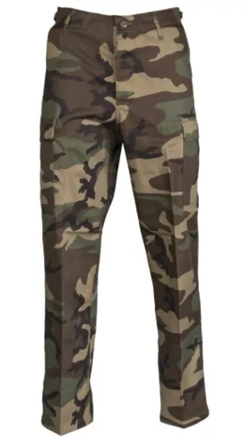 Kampfhose Cargohose Rangerhose Mil-Tec im US Style, woodland, Größe 2XL