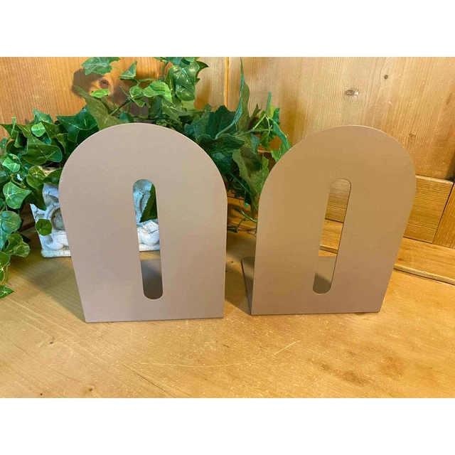 Sujetadores de aluminio arqueado vintage - conjunto de 2 | decoración de estantería de granja | MCM