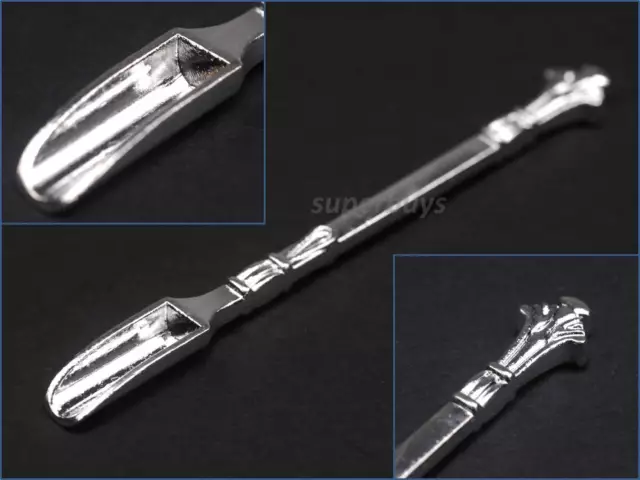 Micro Mini Tiny Metal Spoon Scoop Pick Up Small Items Shovel or Fish Feed Feeder