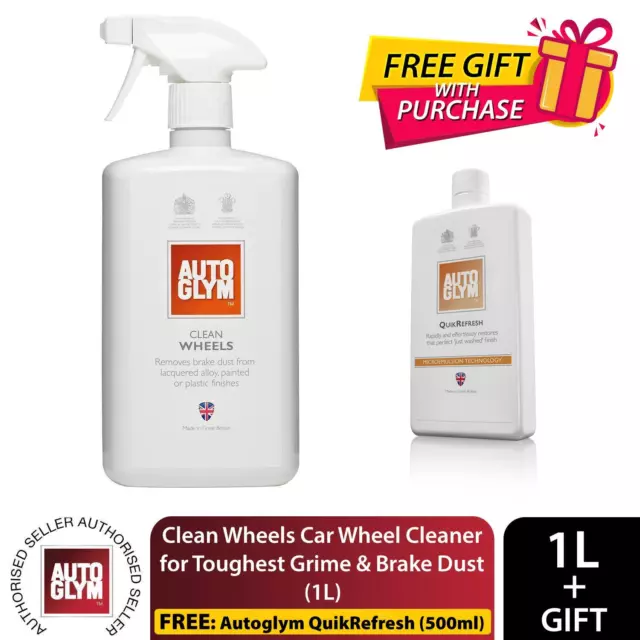 Autoglym Clean Wheels Car Wheel Cleaner for Toughest Grime & Brake Dust, 1 Litre