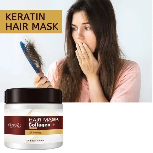 Maschera per capelli collagene cura dei capelli idratante riparatore