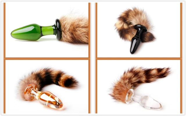 PLUG FALLO ANALE Coda Volpe Fox Tail Vetro Glass Anal Bondage 4 Misure 3  Colori EUR 13,90 - PicClick FR