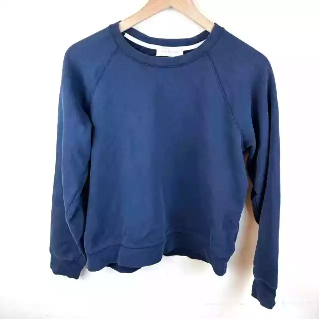 Everlane Navy Blue Cotton Crewneck Sweater Women’s M Read