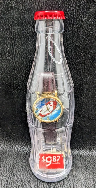 NIB Coca Cola Watch In A Plastic Bottle Vintage 2002 Polar Bear Unopened