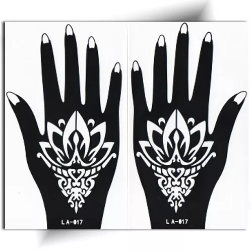 ► POCHOIR HENNÉ MAIN X2 (Stencil tattoo henné, Mehndi, henna mariage, tatouage)◄