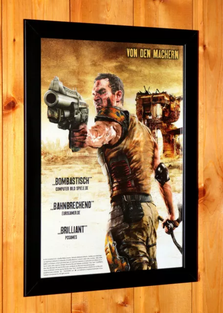 2011 Rage Video game Rare Small Poster / Ad Page Framed PS3 Xbox 360