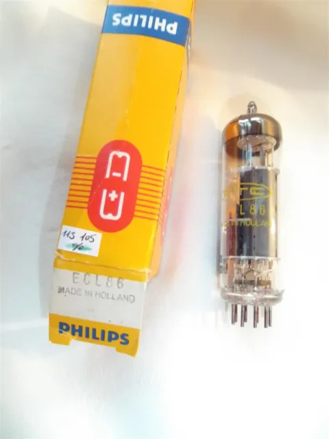 ⚜ Lampe Philips Rtc Holland Heerlen Ecl86 6Gw8 Tube Tested Strong Nos Nib =°=