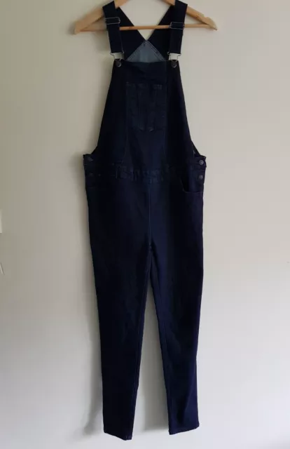 JoJo Maman Bebe maternity Size 10 denim dungarees jeans L29" - Dark blue