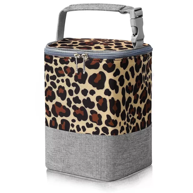 Baby Bottle Tote Bag Breast Milk Warmer Cooler Insulated Bags Leopard print