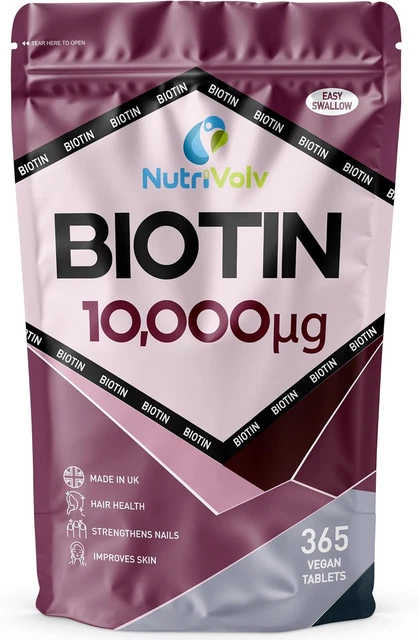 BIOTIN HAIR GROWTH Supplement 12,000mcg - 400 Tiny 6mm Tablets Full - View #10
