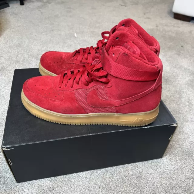 Nike Air Force 1 High LV8 Wolf Grey Red Black 806403-007 M…