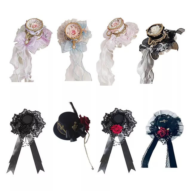 Womens Headwear Anime Lovers Hairpin Carnival Mini Top Hat Lolita Punk Cosplay