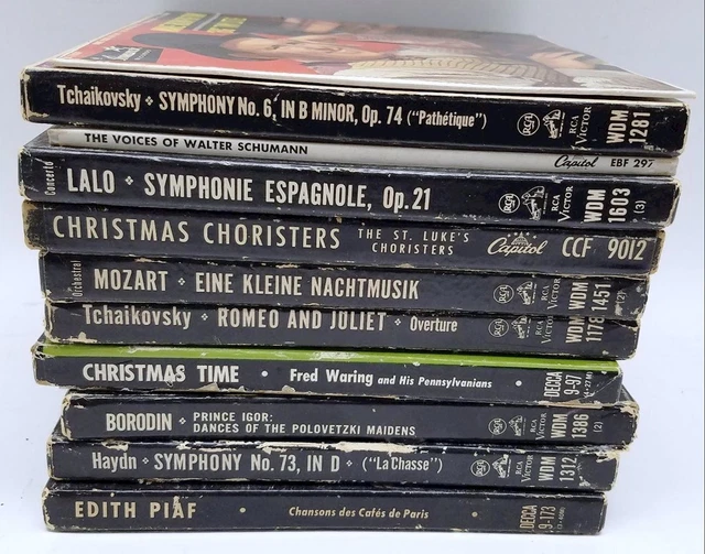 Collection Of 33 1/3 RPM Vinyl Records "Big" Tiny Little/Heifetz/Mozart & More