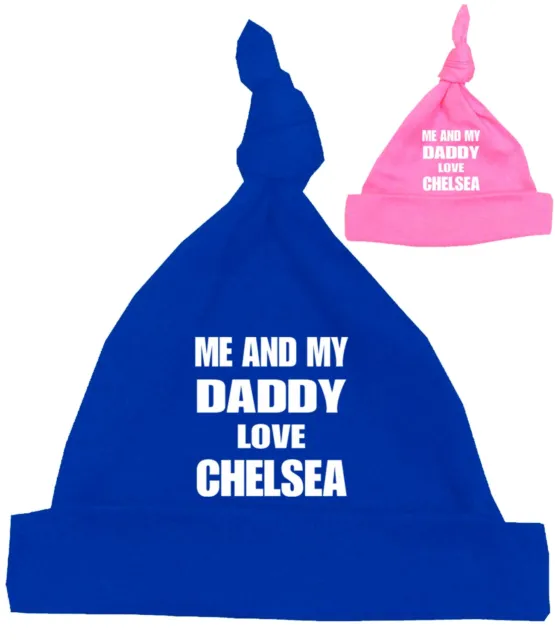 BabyPrem Babykleidung Me Dad Love Chelsea geknüpfte Mütze Baumwolle Neu mit Etikett - 12 Monate