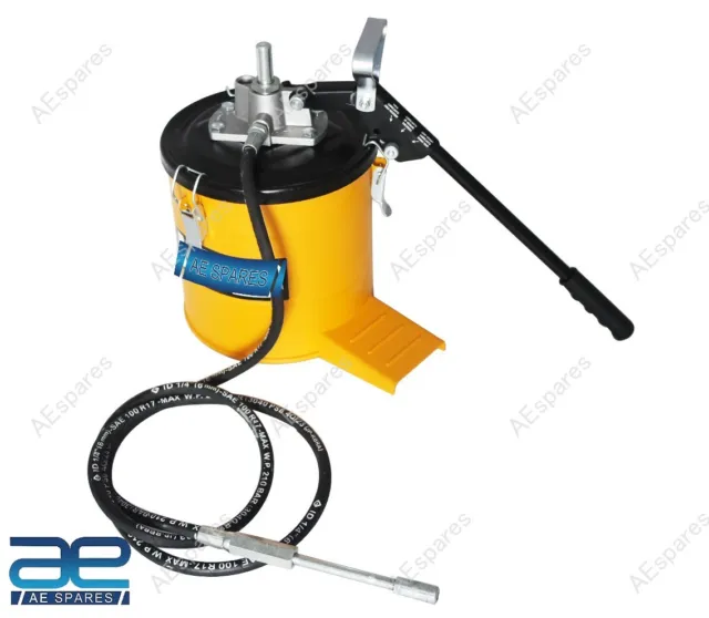 For JCB Tools High Pressure Bucket Grease Pump + 8 kg grease bucket 22026012 ECs
