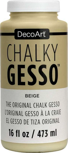 Primer ultra mate DecoArt Chalky Gesso 16 oz beige 766218114198