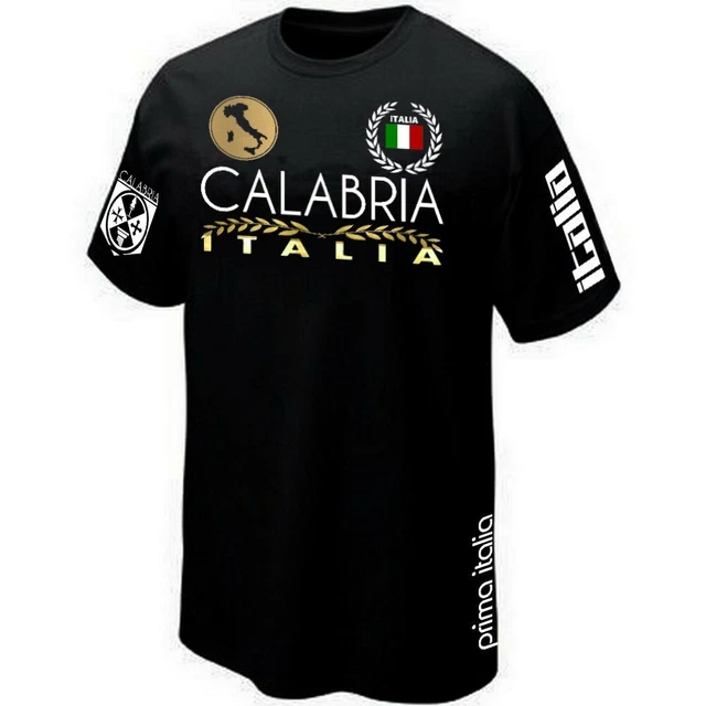 T-shirt CATANZARO CALABRIA ITALIA - Homme, Noir, Coton, Neuf Avec étiquettes