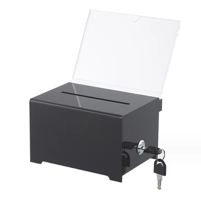 Boîte De Tombola Transparente 25cm - Urne Pour Tirages Au Sort, Dons, événements Entreprise