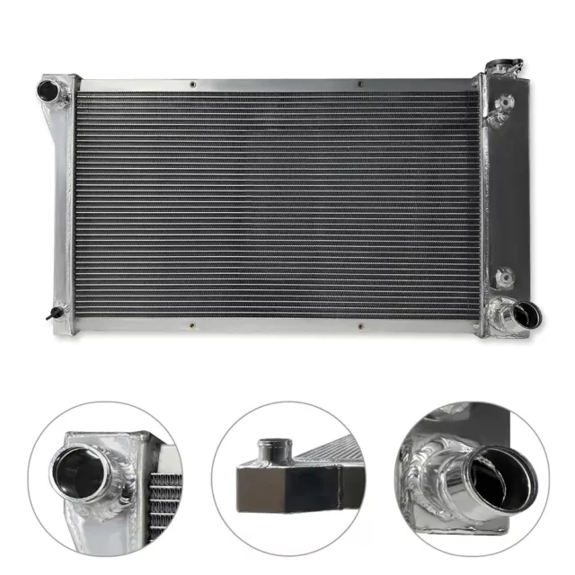 Aluminum 3 Row Radiator For Chevy Truck GMC C/K Series Pickup Suburban 1967-1972