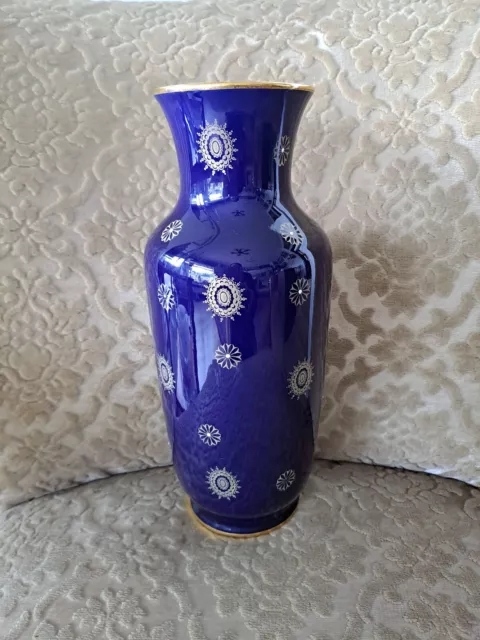 "Volkstedt"älteste Volkstedter Porzellanmanufaktur 1762:"edle Vase in Kobaltblau