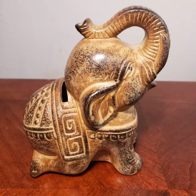 Vintage 1960's Japanese Otagiri Mercantile Company Ceramic Elephant Coin Bank