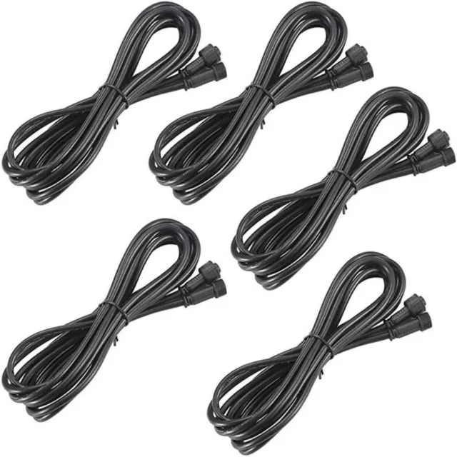 5 Pcs 3m Cable Extension Cord Extension Cable for String Lights  Deck Light