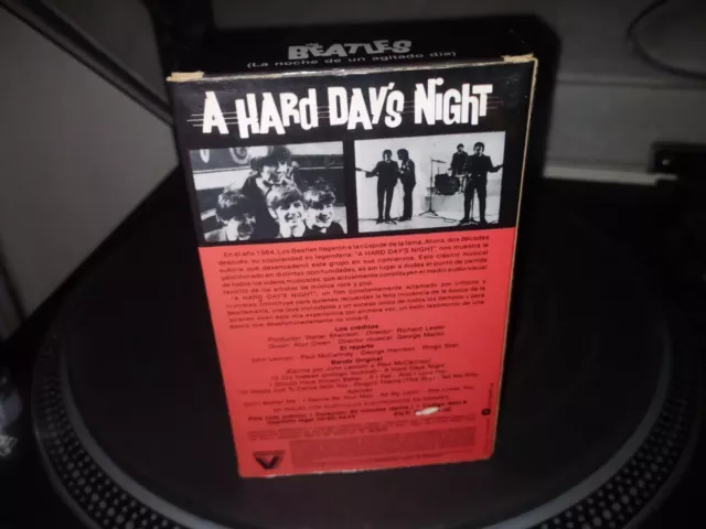 The Beatles - A Hard Day's Night cinta Betamax ULTRA RARA hecha en Venezuela 1985 2