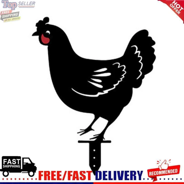 Art Chicken Yard Garden Statues Stakes Hen Gardening Ornaments for Backyard Lawn