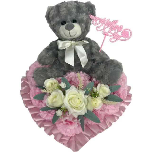 Mothers day pink Wreath Memorial Grave Tribute Silk Artificial Funeral Flowers