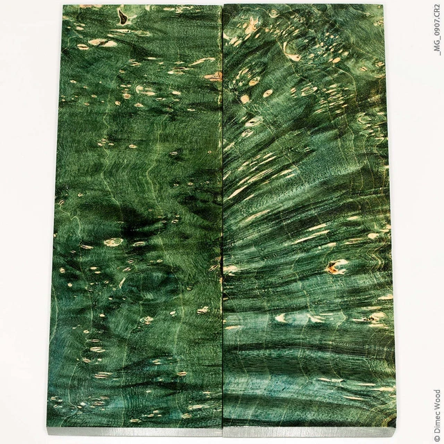 Paneles de burl de saúco de caja de madera estabilizada, básculas de...