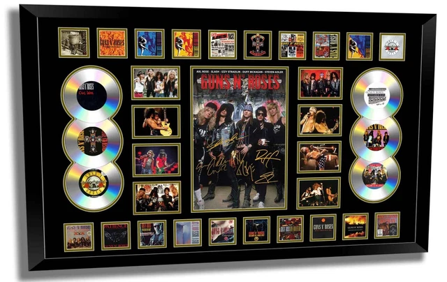 GUNS N ROSES Axl Rose Slash Signed Limited Edition Framed