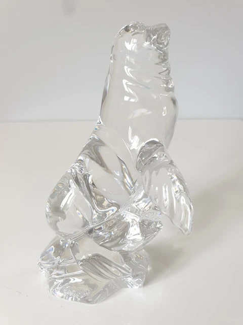 Vintage Princess House Wonders of the Wild Sea lion 24% Lead Crystal Sculpture