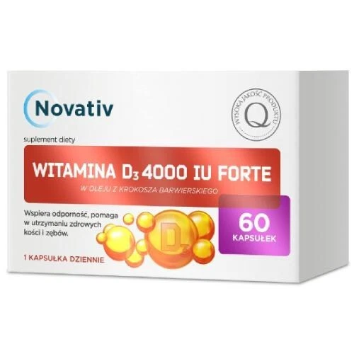 5908288961646 NOVATIV VITAMIN D3 Forte 4000 IU Forte 60 capsules