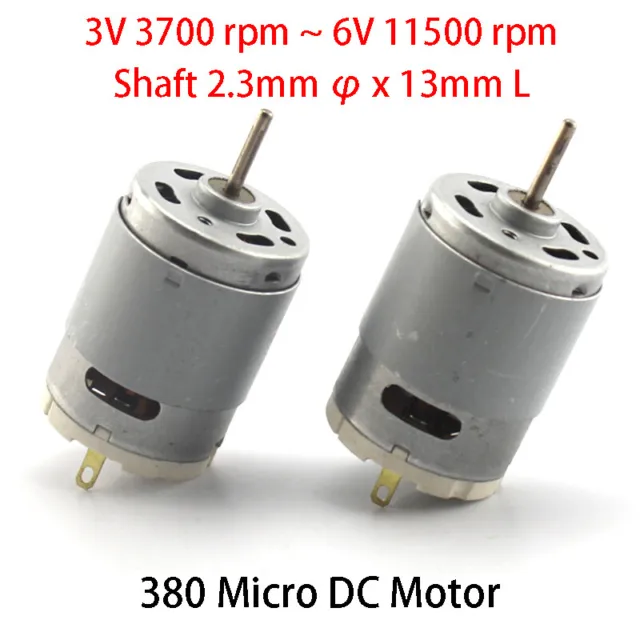 Micro 3.6V Rated DC Motor DIY Craft Hobby Model Toy 3V 3700 rpm 6V 11500 rpm