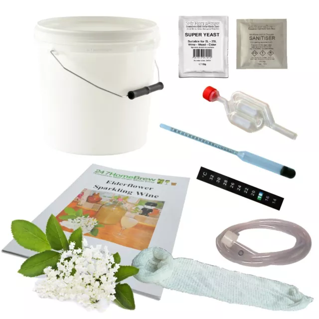 Kit avviamento completo champagne fiore di sambuco - 5 L/1 gallone secchio birra idromele vino