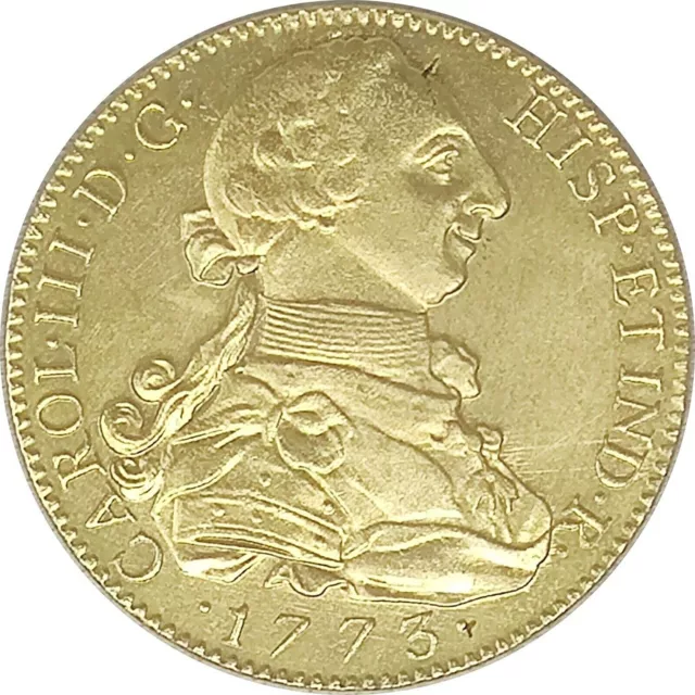 Moneta copia 8 Scudi Spagna 1773 Carlo III Sebastiano di Borbone 3.8cm 26g