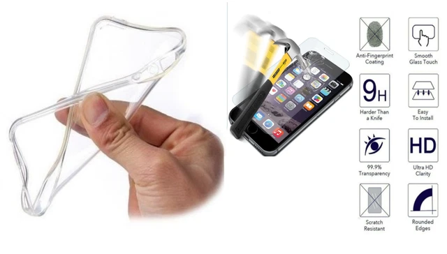 Kit Protection Complet Pour ASUS Zenfone - Coque Gel Silicone TPU + Film Verre Trempé 9H - Transparent - Anti-choc