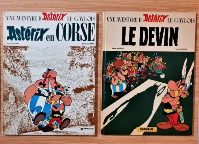 Lot de 2 albums Astérix - Astérix en corse eo 1973+ Astérix le Devin eo 1972 be+