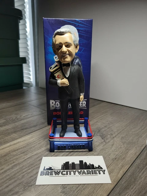2021 MILWAUKEE BREWERS BOB UECKER WWE WRESTLING SGA BOBBLEHEAD theme night w box