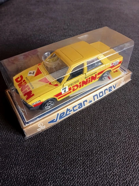 Miniature 1/43 Peugeot 505 Dinin Norev – Dédicacée JP Beltoise Et Miss France 1985