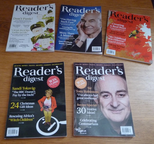 READER'S DIGEST MAGAZINE 5 from 2016 February, May, August, November