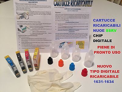 Kit Cartucce Ricaricabili Autoreset Per Epson 16 Xl T1631  T1632  T1634